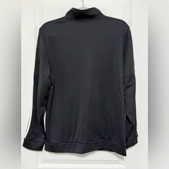adidas Black Jacket with White Sleeve Stripes - Picture 2 of 11